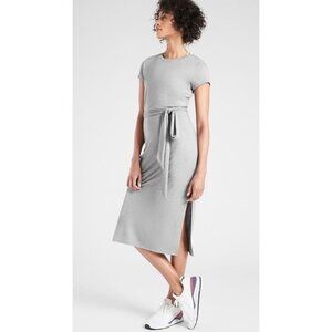 Athleta Essence Keyhole Dress in Grey Heather; Size Petite Small - Never Worn